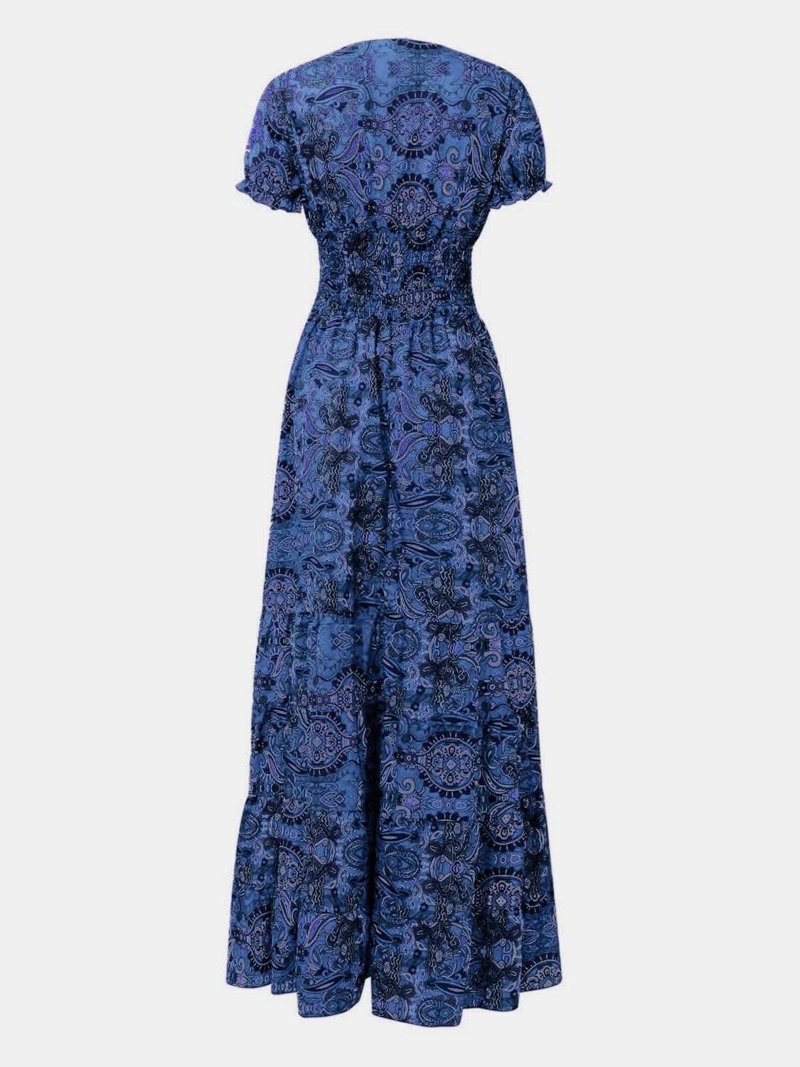Chic smocked v-neck dress - Love Salve